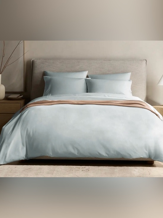 Quince Other - NWOT 100% Organic Cotton Crisp Percale Duvet Cover Set, Twin (Mist)